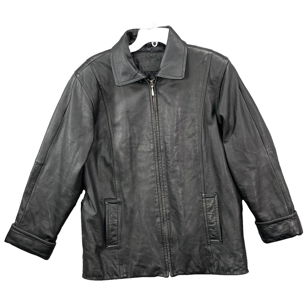 Jacqueline Ferrar 100% Leather Jacket Men Medium Insulated Moto 90s Grunge Biker